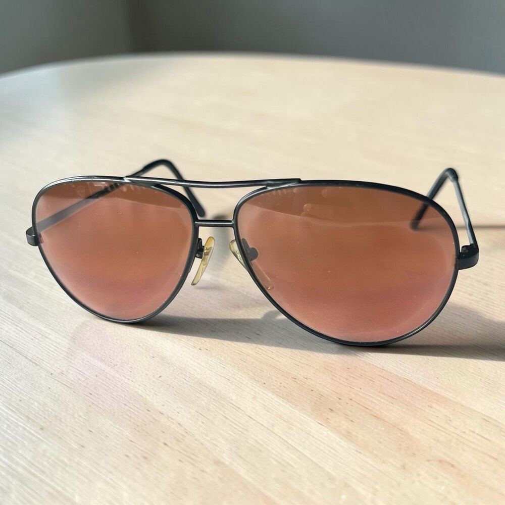 Vintage Serengeti Drivers 5223R Sunglasses Corning Optics Aviator Metal Japan